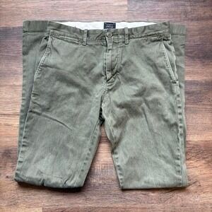 Womens Size W28 L32 Khaki Green J.Crew Stretch Pants, Cotton Spandex